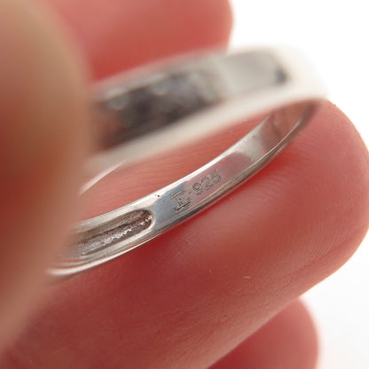 Jewelry Concepts 925 Sterling Silver Round-Cut C Z Wavy Band Ring Size 5