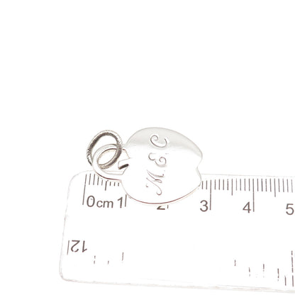 Tiffany & Co. 925 Sterling Silver Vintage Engraved MEC Apple Tag Charm Pendant