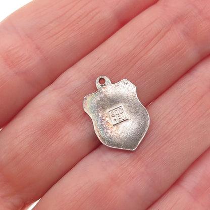 Fritz Reu & Co. 800 Silver Vintage Enamel Gutersloh Mini Charm Pendant