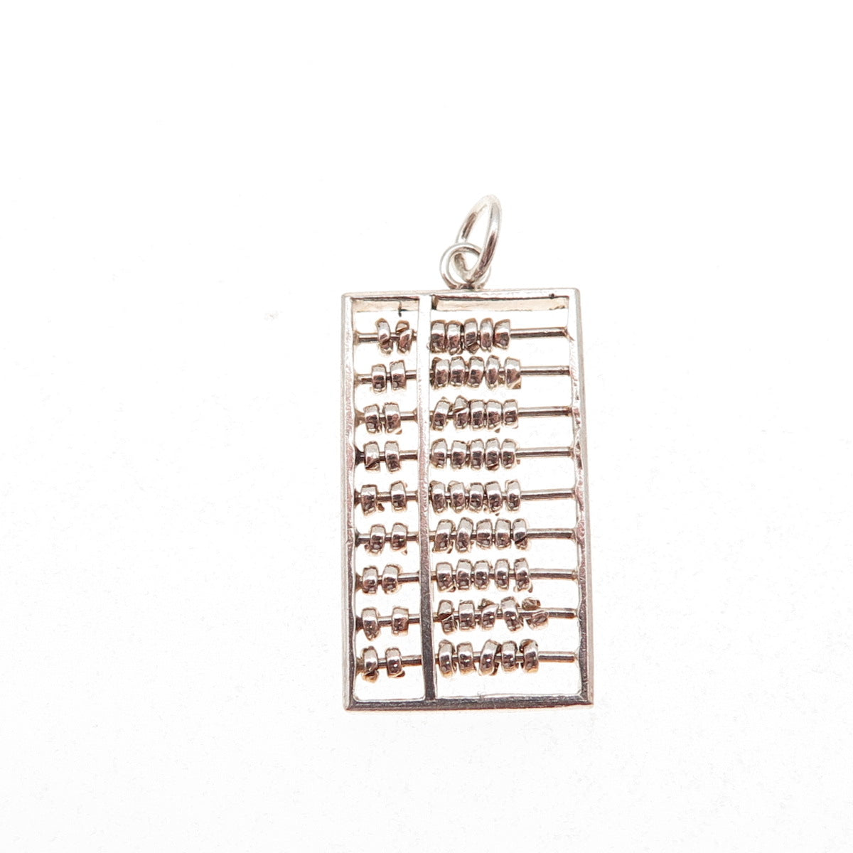 925 Sterling Silver Vintage Abacus Movable Charm Pendant
