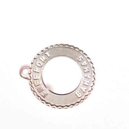 Sasco 925 Sterling Silver Vintage Freeport Bahamas Charm Pendant