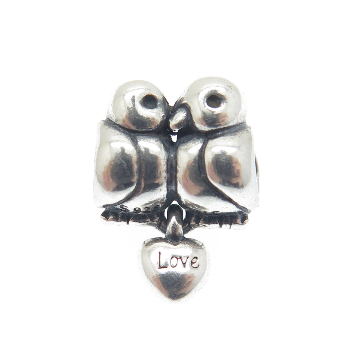 PANDORA 925 Sterling Silver Vintage Love Birds Bead Charm