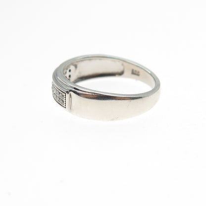 925 Sterling Silver Round-Cut C Z Ring Size 6.25