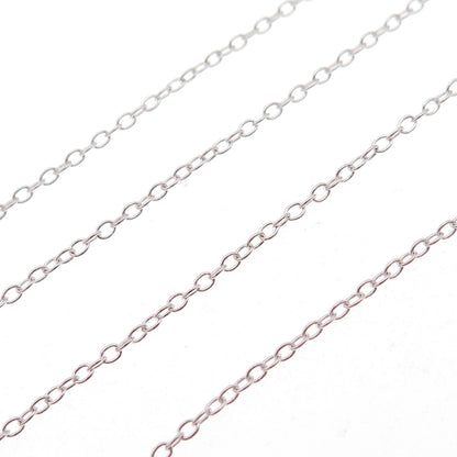 925 Sterling Silver Cable Chain Necklace 18"