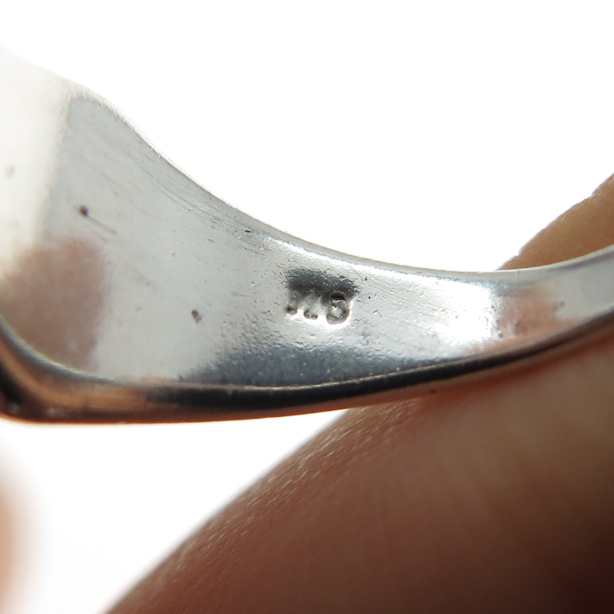 925 Sterling Silver Vintage Real Abalone Shell Swirl Oxidized Ring Size 5.25