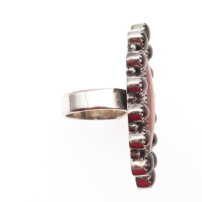 Colie's Closet By Nicole Sterling Vintage Real Rhodochrosite Garnet Ring Size 8