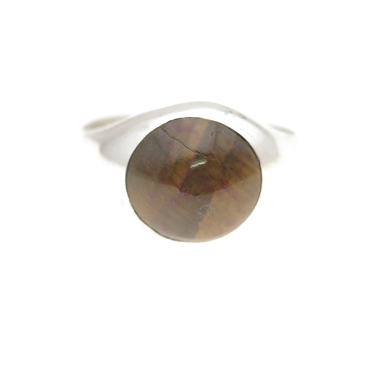 Thunderbird Old Pawn Sterling Silver Vintage Southwestern Tiger Eye Ring Size 6