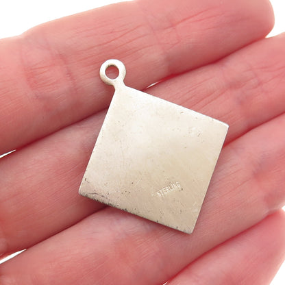 925 Sterling Silver Vintage Members Will Feel Inspirational Charm Pendant