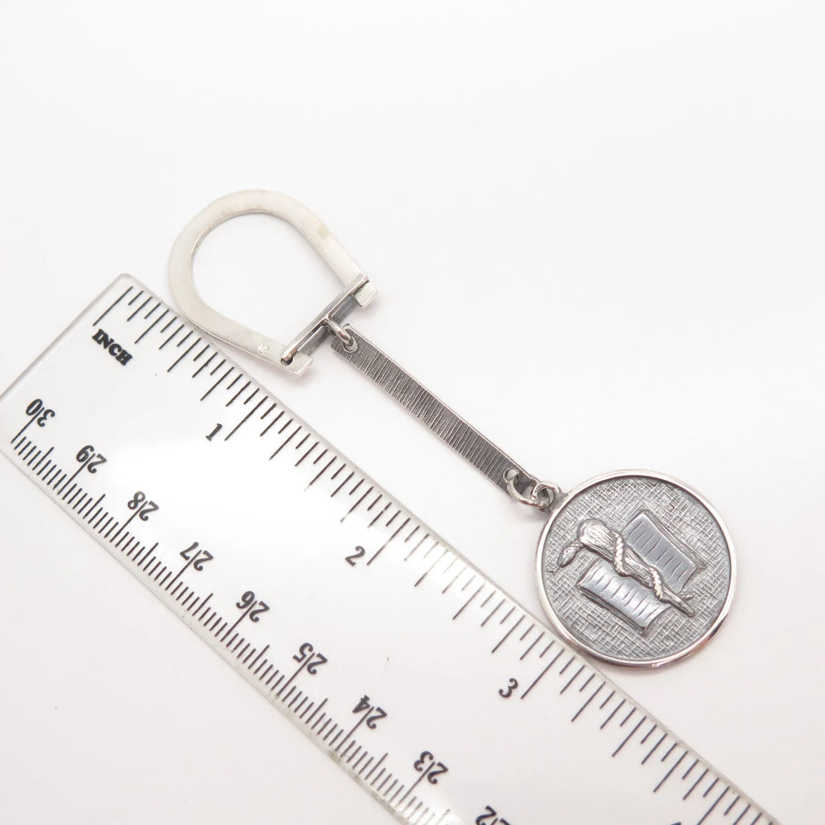 925 Sterling Silver Vintage Snake Key Ring