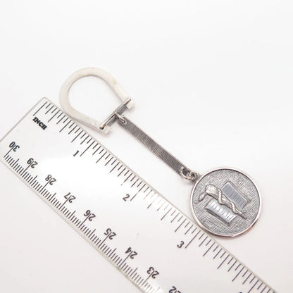 925 Sterling Silver Vintage Snake Key Ring