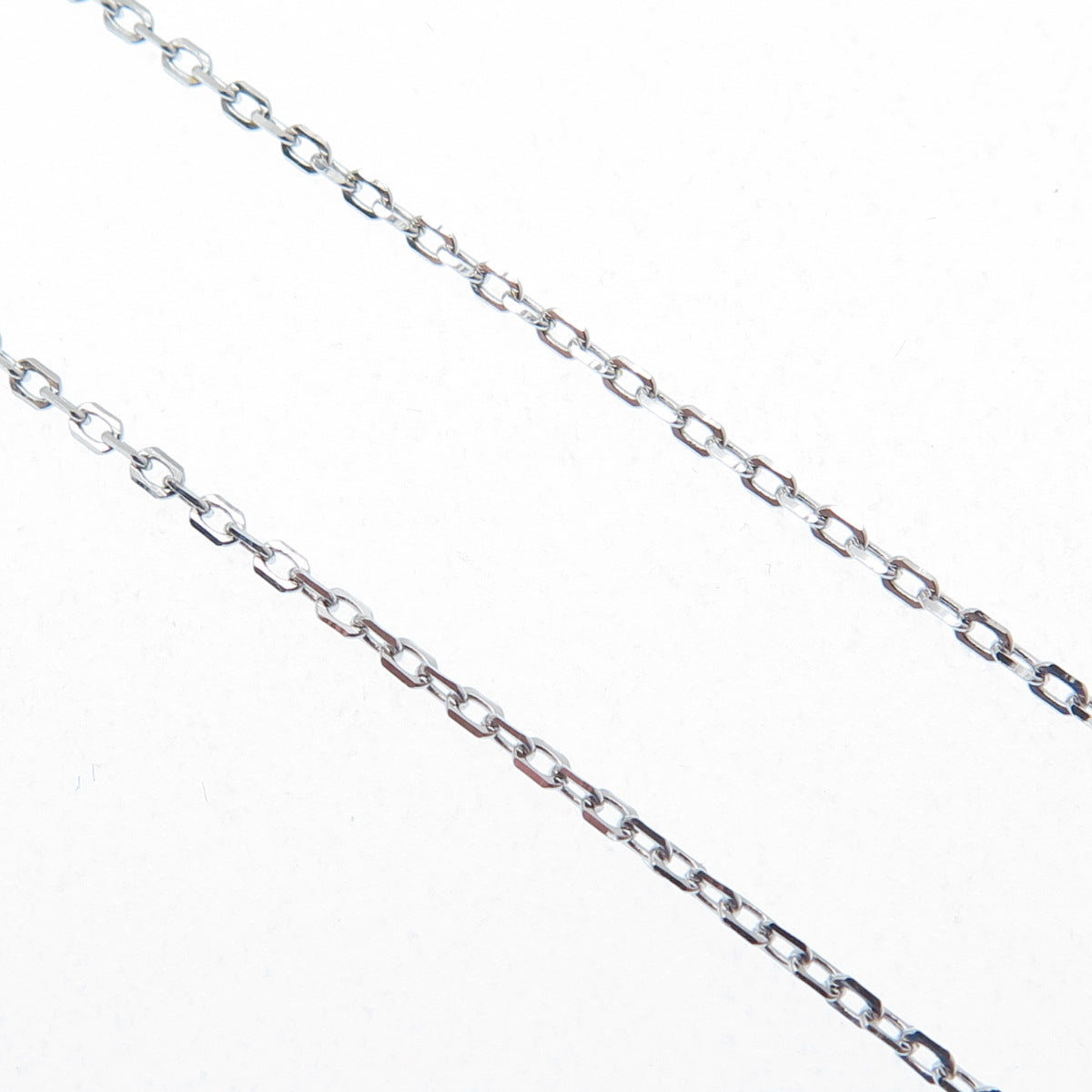 DSMK 925 Sterling Silver White & Canary C Z Teardrop Cable Chain Necklace 16-18"