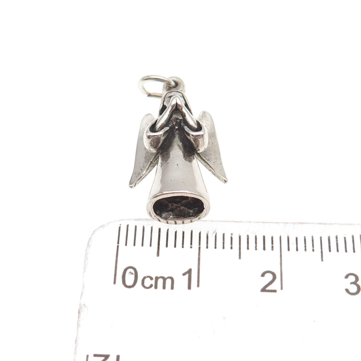 Sunwest 925 Sterling Silver Vintage Praying Angel 3D Mini Charm Pendant