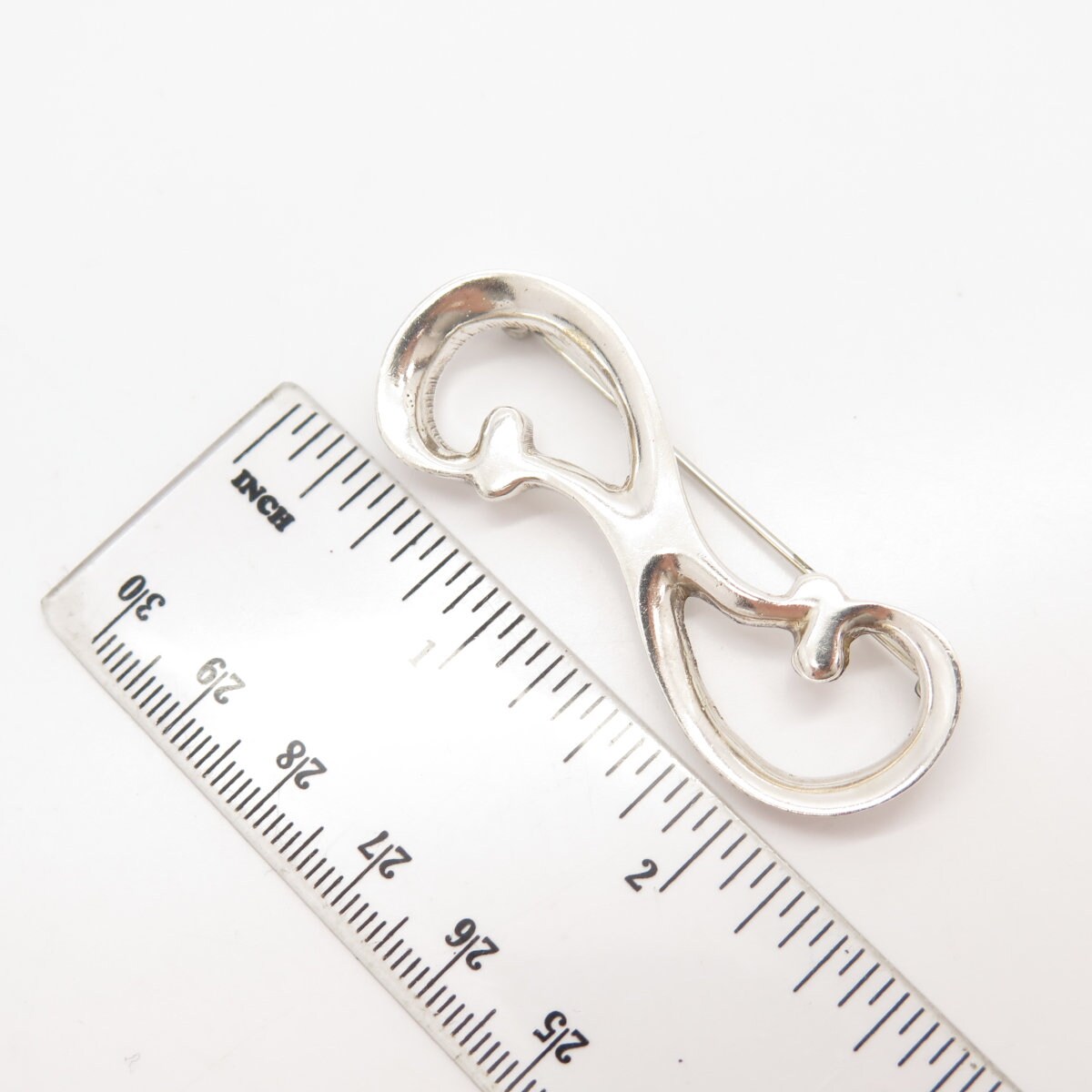 925 Sterling Silver Vintage Mexico Modernist Pin Brooch