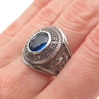Bale 925 Sterling Vintage 1975 C Z Martin Luther King Jr. School Ring Size 7.25