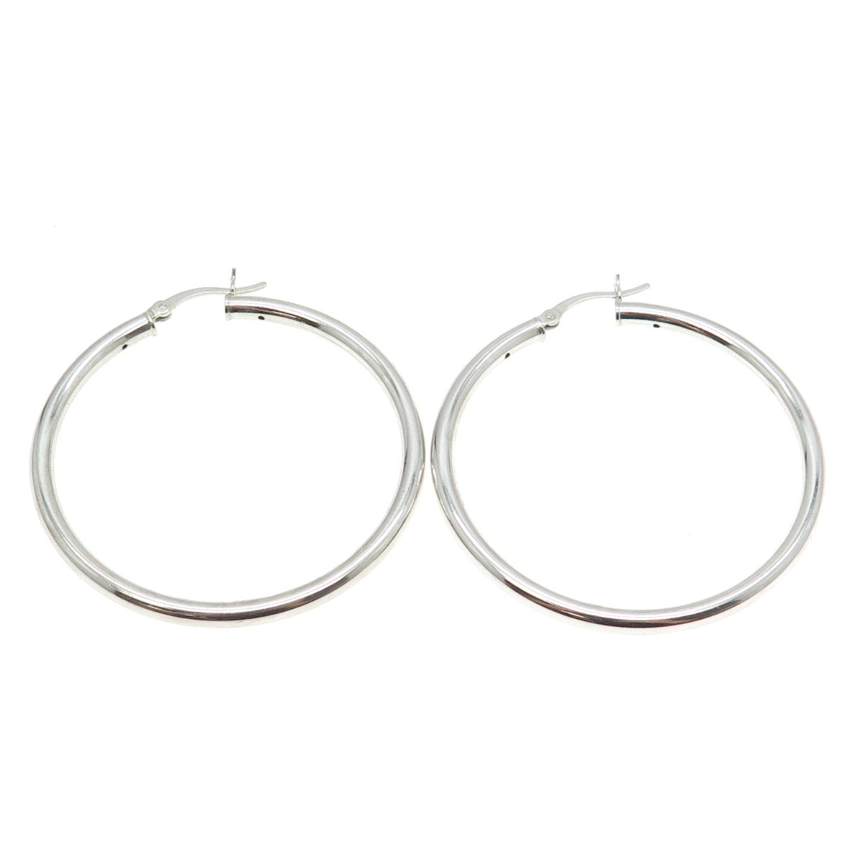 925 Sterling Silver Tube Hoop Earrings