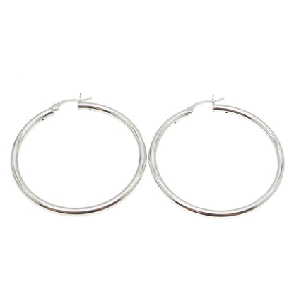 925 Sterling Silver Tube Hoop Earrings