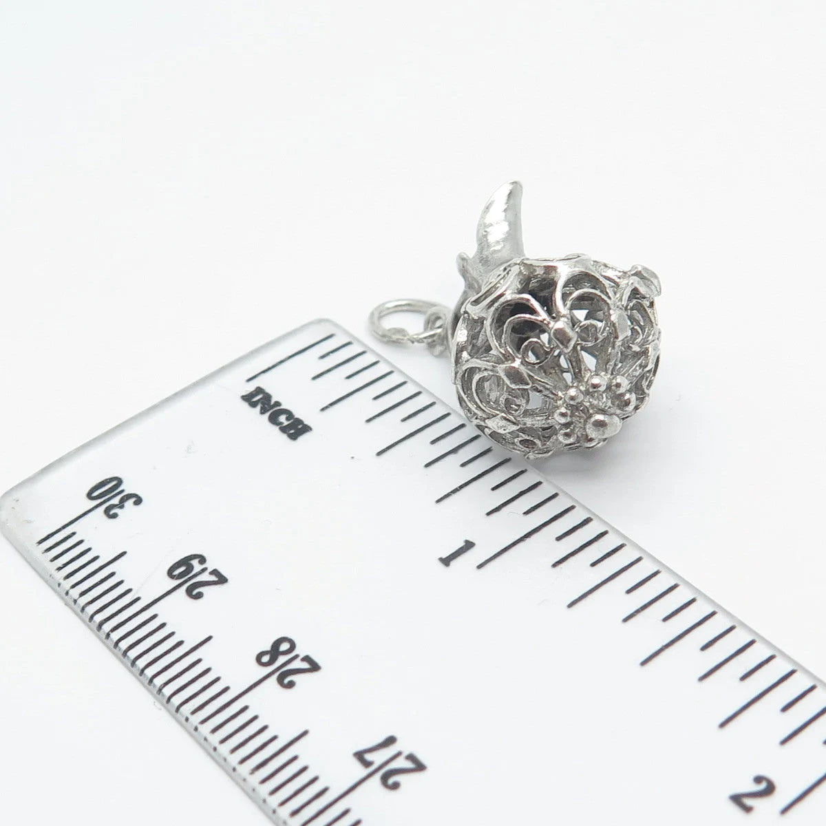 925 Sterling Silver Vintage Ornate Jug Pendant