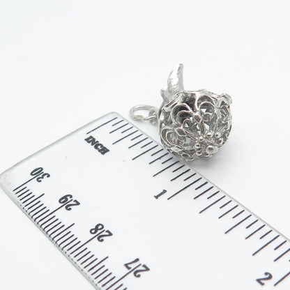 925 Sterling Silver Vintage Ornate Jug Pendant