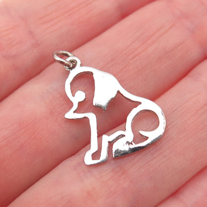 Jacoby Bender 925 Sterling Silver Vintage Puppy Dog Mini Charm Pendant