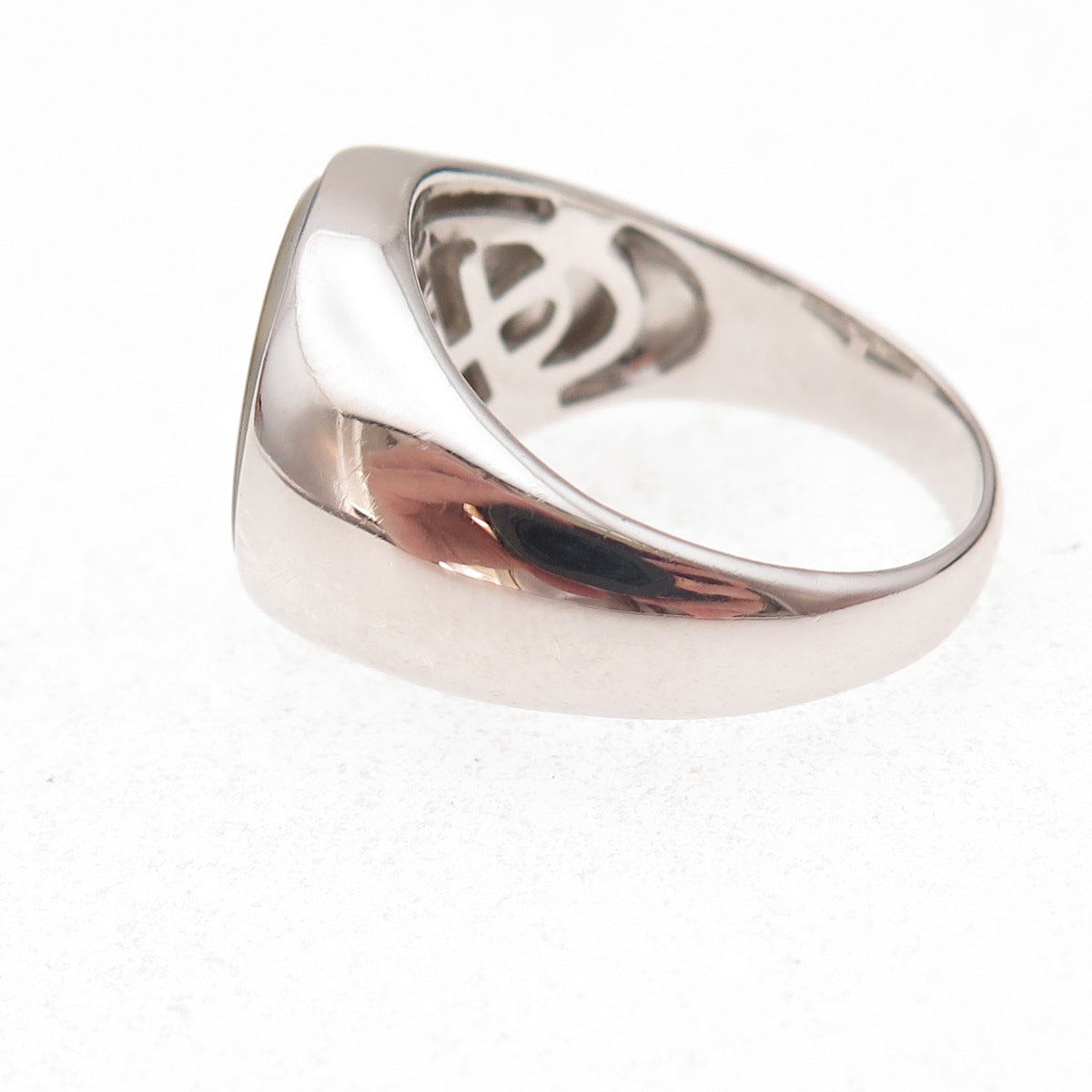 Dasan 925 Sterling Silver Vintage Real MOP Maltese Cross Ring Size 10.5