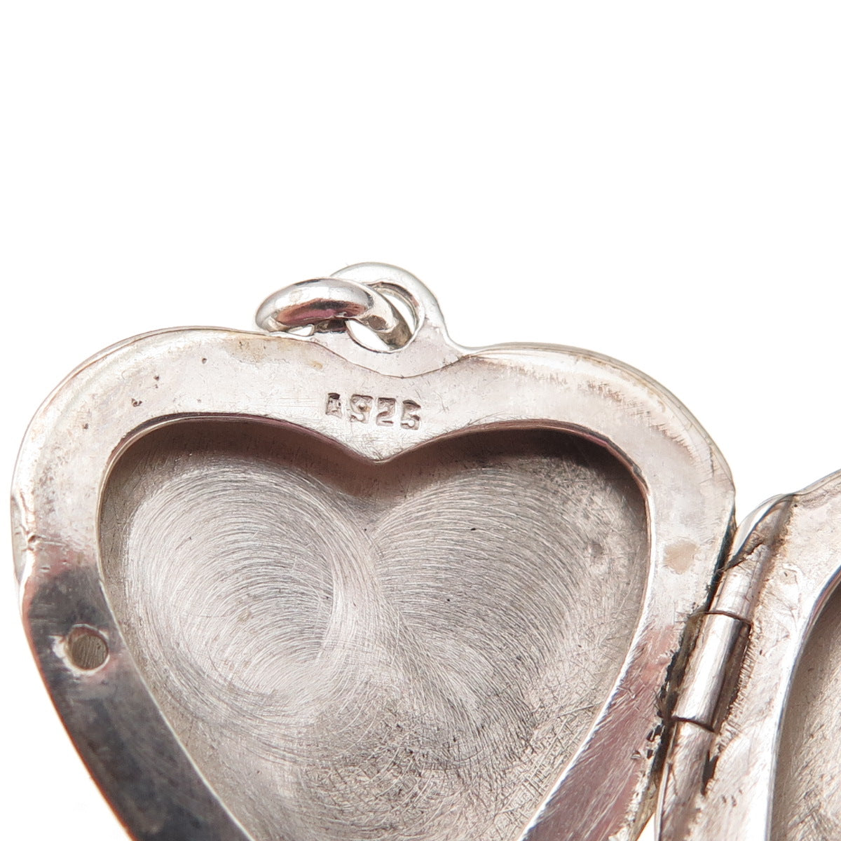 925 Sterling Silver Vintage Real Black Onyx Heart Locket Charm Pendant