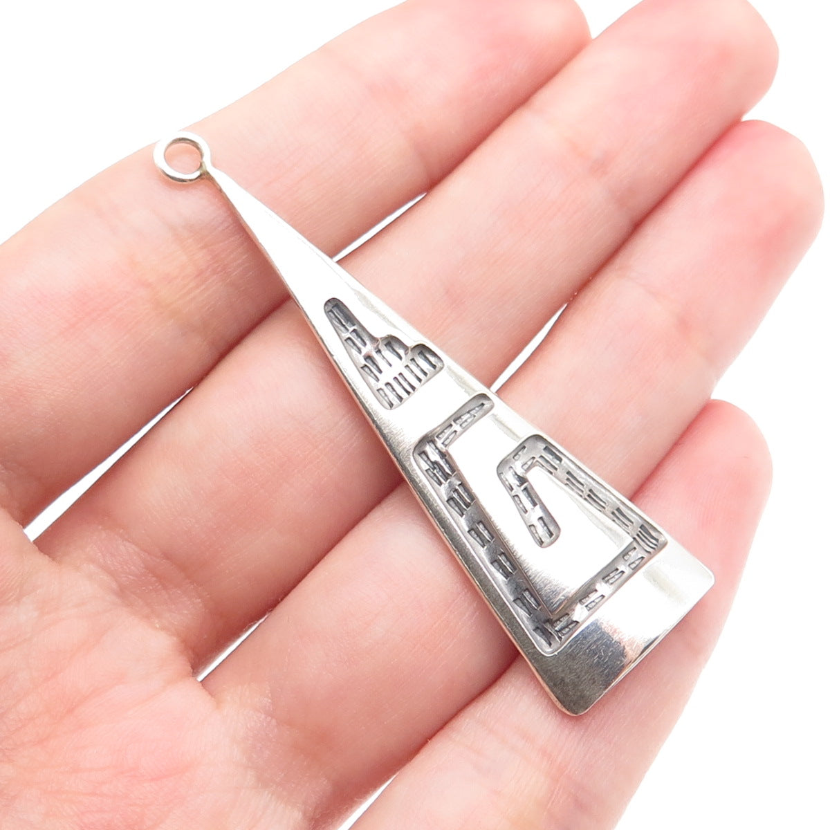 RANDALL ENDITO NAVAJO Old Pawn 925 Sterling Silver Vintage Tribal Charm Pendant