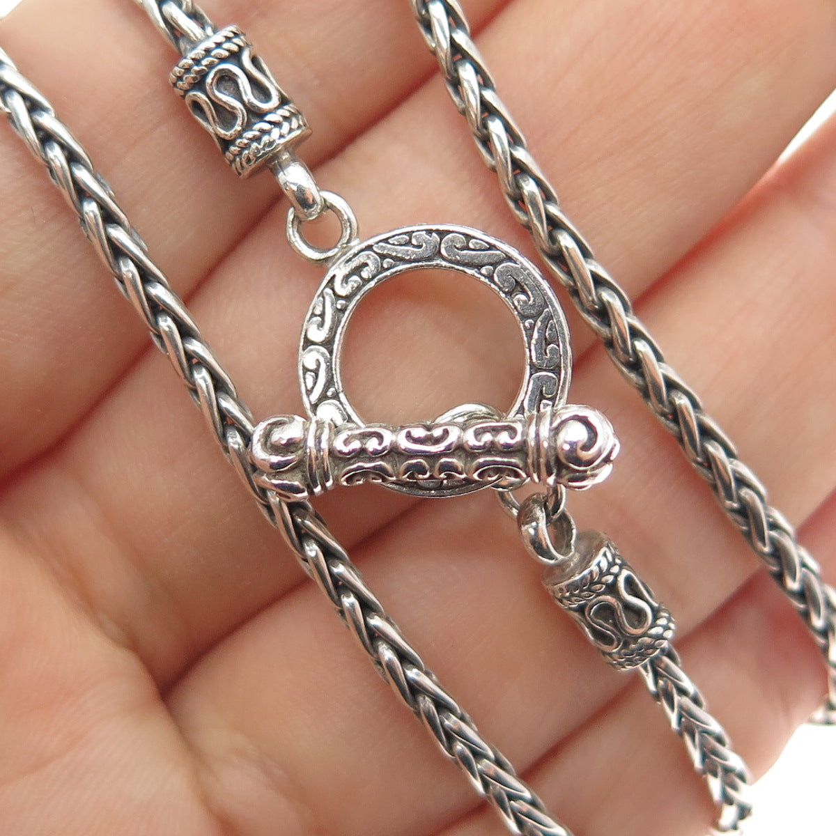 EFFY 925 Sterling Silver Spiga Chain Necklace 18"