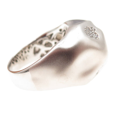 925 Sterling Silver Round-Cut C Z Modernist Dome Ring Size 9.25