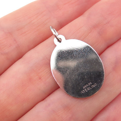 Mark Mercy 925 Sterling Silver Vintage Confirmation Oxidized Charm Pendant
