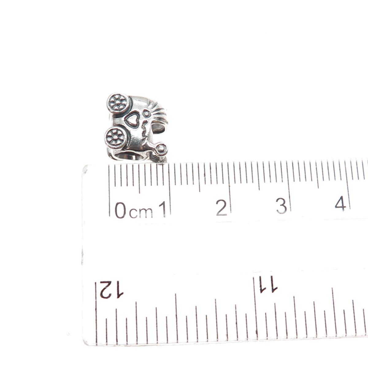 PANDORA 925 Sterling Silver Baby Carriage / Stroller Slide Bead Charm
