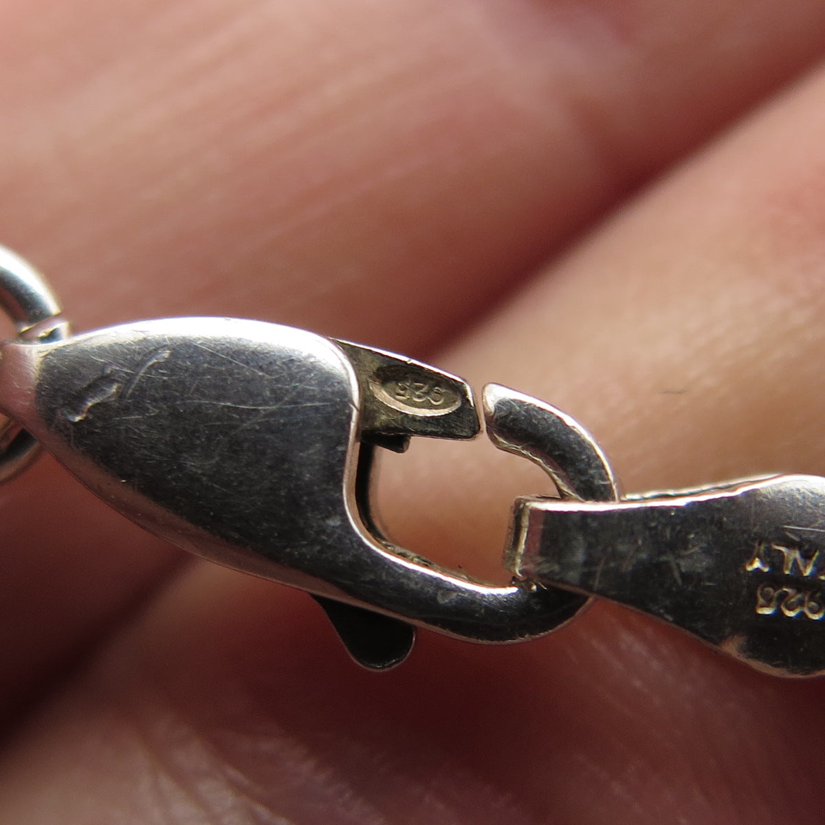 925 Sterling Silver Italy Box Chain Necklace 16"