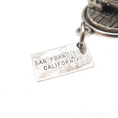 Bell Trading Post Sterling Silver Antique Art Deco SF Cable Car Charm Pendant