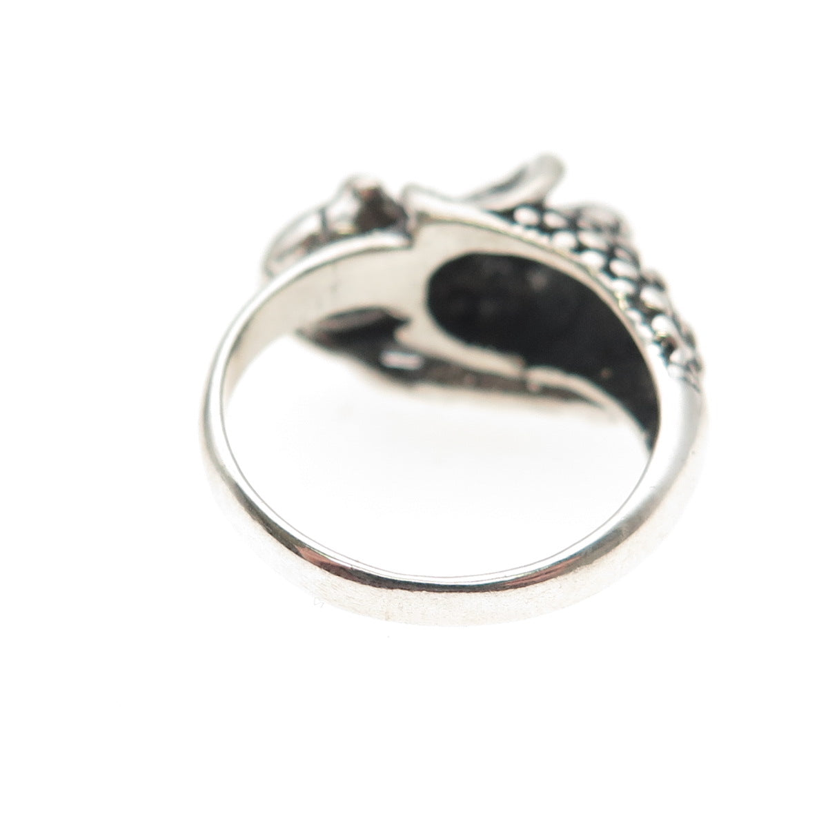 925 Sterling Silver Vintage Elephant Oxidized Ring Size 7