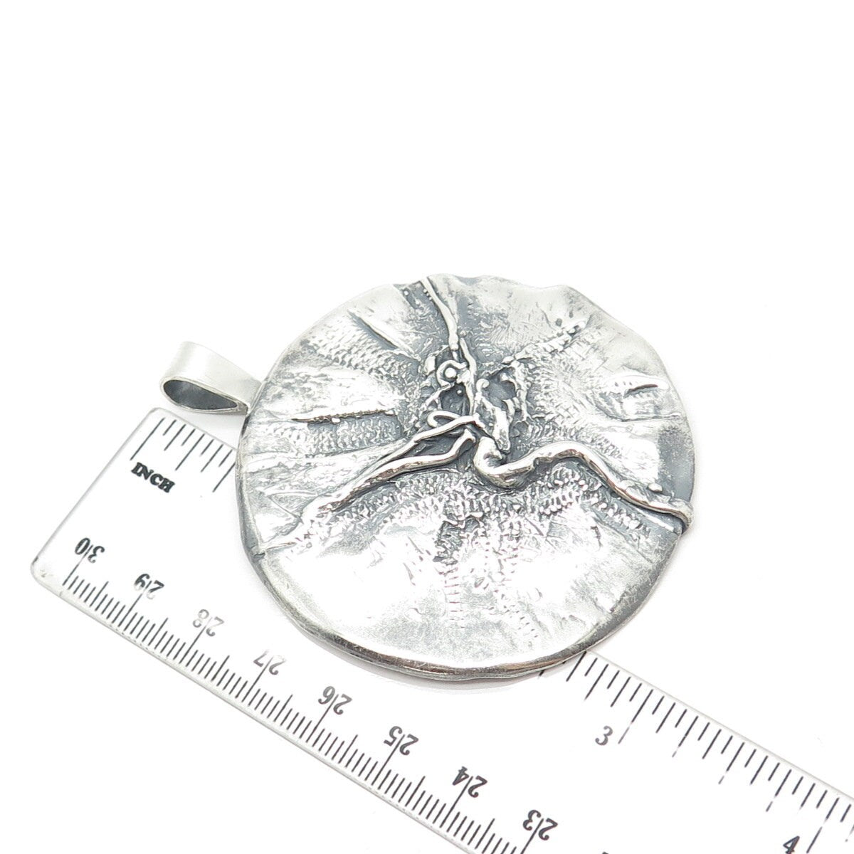 925 Sterling Silver Vintage Modernist Pendant