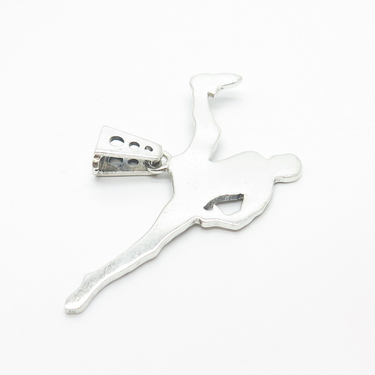 925 Sterling Silver Vintage Gymnast / Athlete Pendant