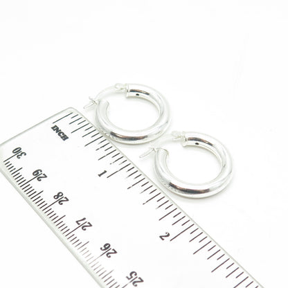 HAN 925 Sterling Silver Classic Hoop Earrings