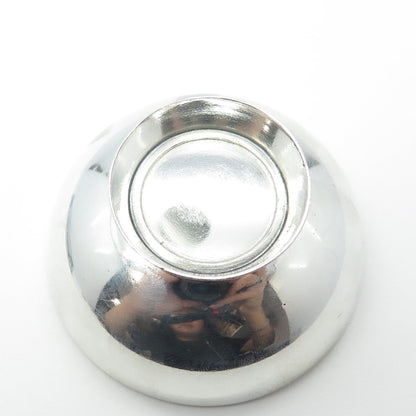 MEKA 925 Sterling Silver Vintage Denmark Guilloche Enamel Salt Cellar