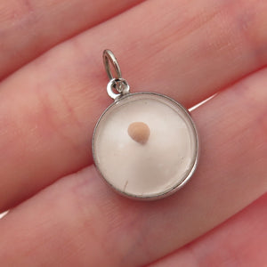 Beau Sterling Silver Antique Amulet of Faith Mustard Seed Matthew 17:20 Pendant