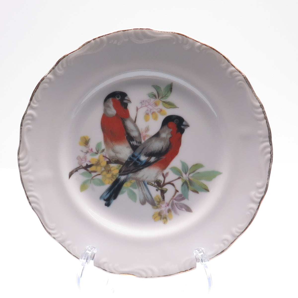 Royal Crown Antique Early XX Song Birds Porcelain SET of 6 Serving Plates