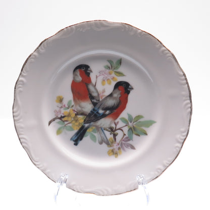 Royal Crown Antique Early XX Song Birds Porcelain SET of 6 Serving Plates