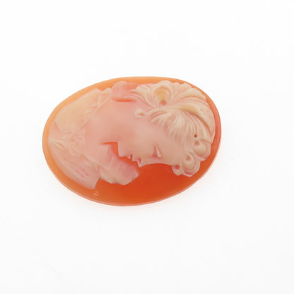 Antique Art Deco Real Mother-of-Pearl Carved Lady Cameo