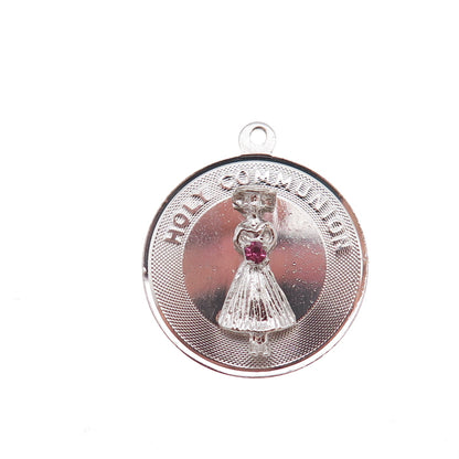 Town & Country 925 Sterling Silver Vintage Rhinestone Holy Communion Pendant