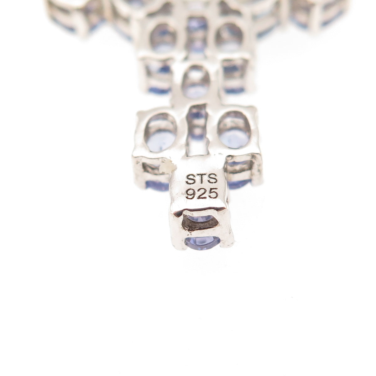 Chuck Clemency 925 Sterling Silver Real Tanzanite Cable Chain Necklace 18"