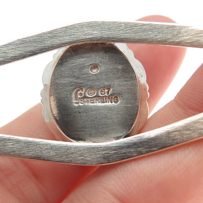 CAROL FELLEY 925 Sterling Silver Vintage 1987 Lapis Adjustable Bracelet 6.75"