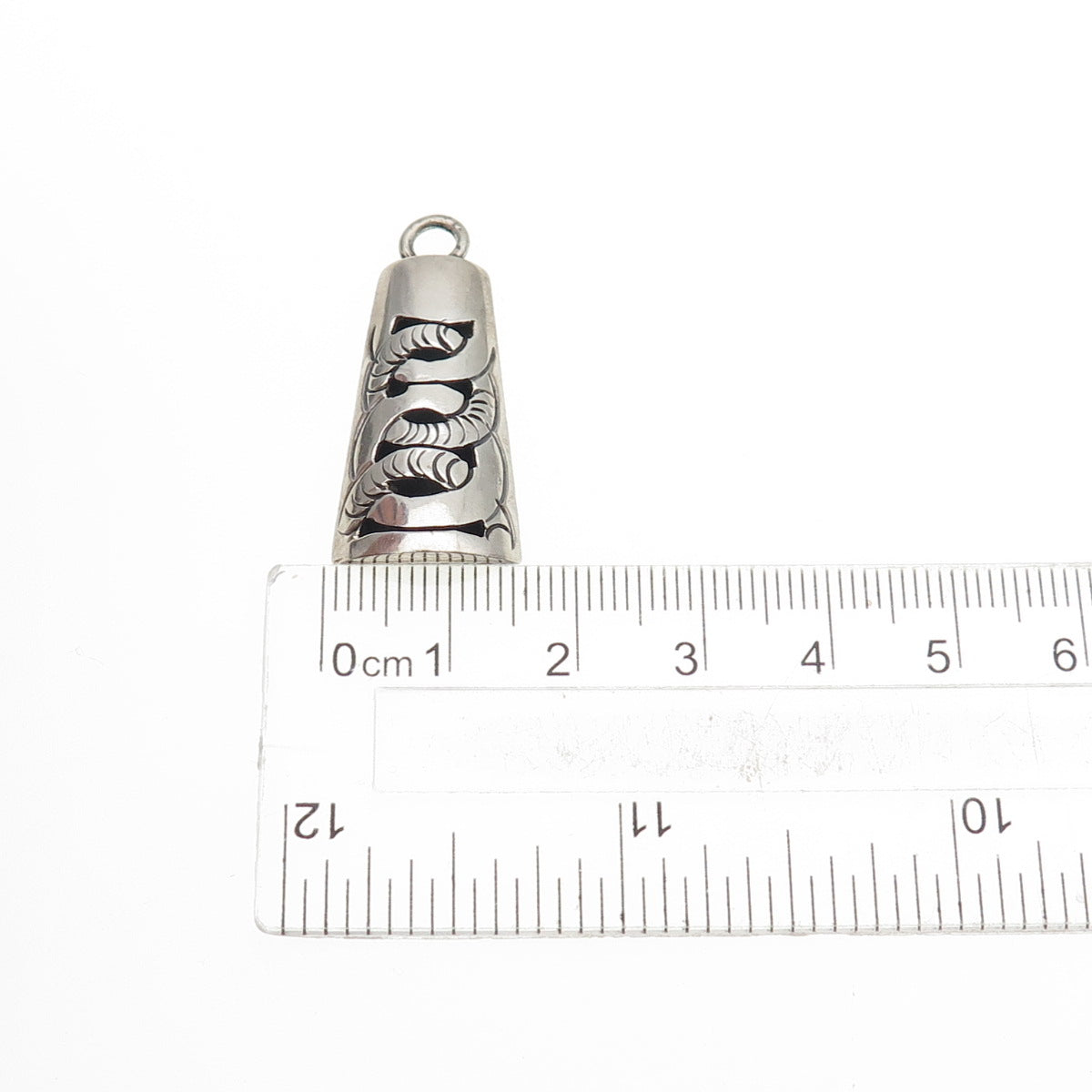 925 Sterling Silver Vintage Mexico Shadow Box Oxidized Charm Pendant