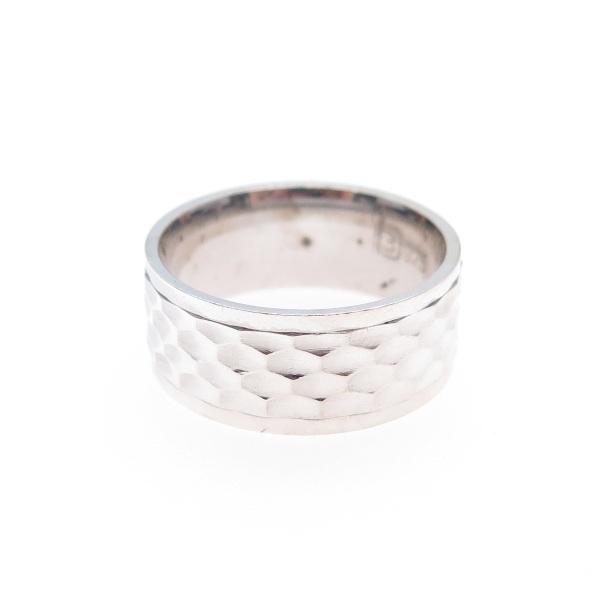 925 Sterling Silver Vintage Diamond-Cut Band Ring Size 7