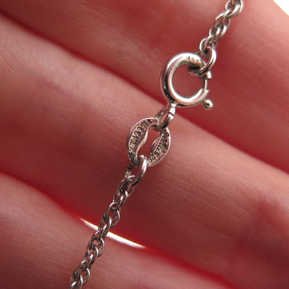 Joielle 925 Sterling Silver Vintage Heart Star Twisted Rope Chain Necklace 18"