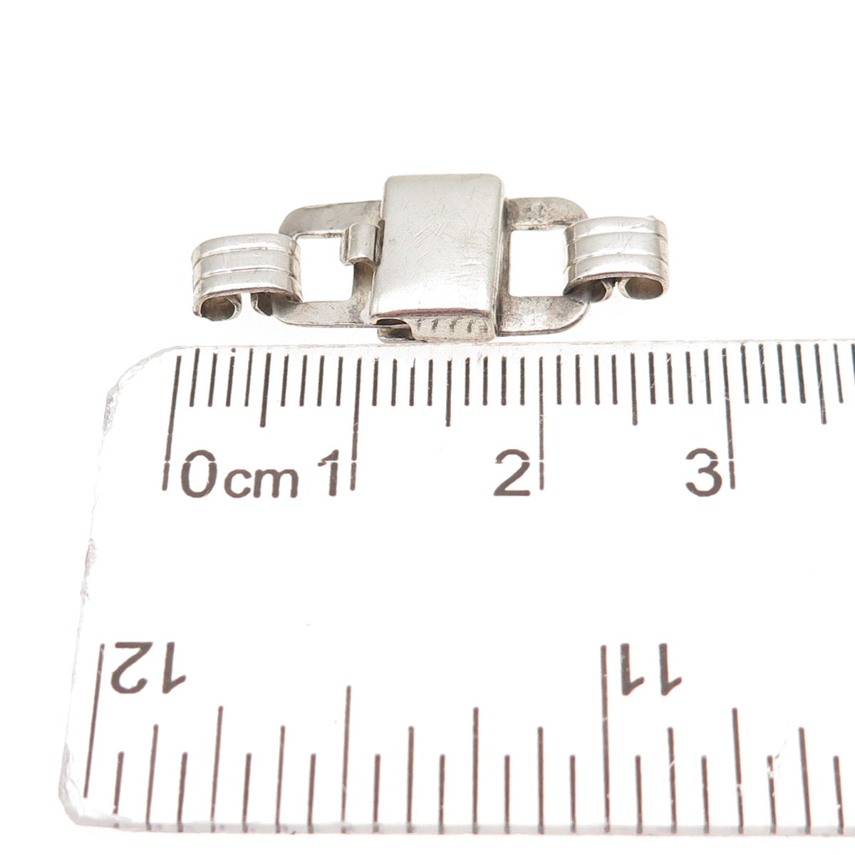 925 Sterling Silver Vintage Bracelet / Necklace Box Lock Clasp