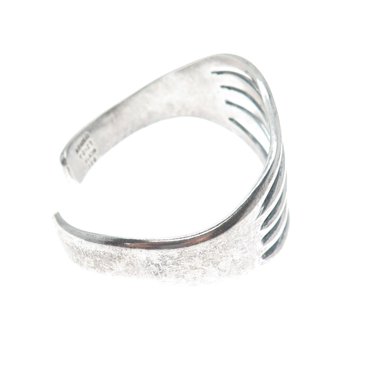 ALICIA DE LA PAZ 950 Silver Vintage Mexico Modernist Adjustable Cuff Bracelet 6"