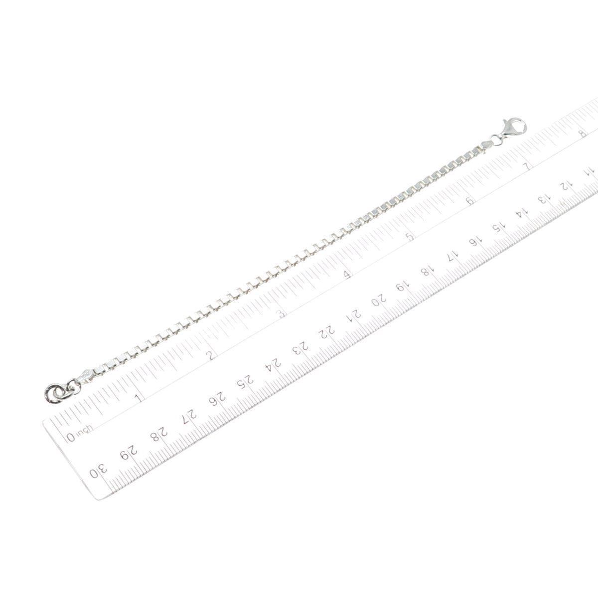 925 Sterling Silver Vintage Italy Box Link Bracelet 7"